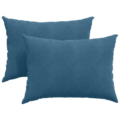 Cuscini da Divano 2 pcs Blu 70 x 50 cm Tessuto in Cords