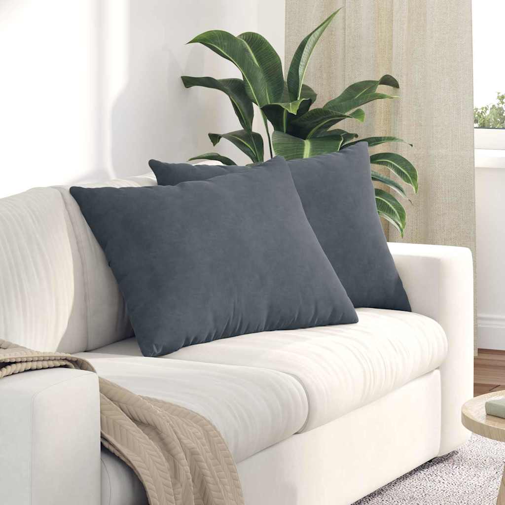 Cuscini da Divano 2 pcs Grigio scuro 70 x 50 cm