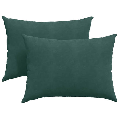 Cuscini da Divano 2 pcs Verde Scuro 70 x 50 cm Tessuto in Cords