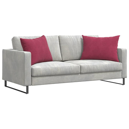 Cuscini da Divano 2 pcs Rosso Vino 70 x 50 cm Tessuto in Cords