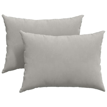 Cuscini da Divano 2 pcs Grigio chiaro 70 x 50 cm Tessuto