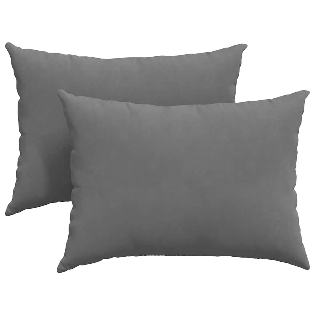 Cuscini da Divano 2 pcs Grigio scuro 70 x 50 cm Tessuto