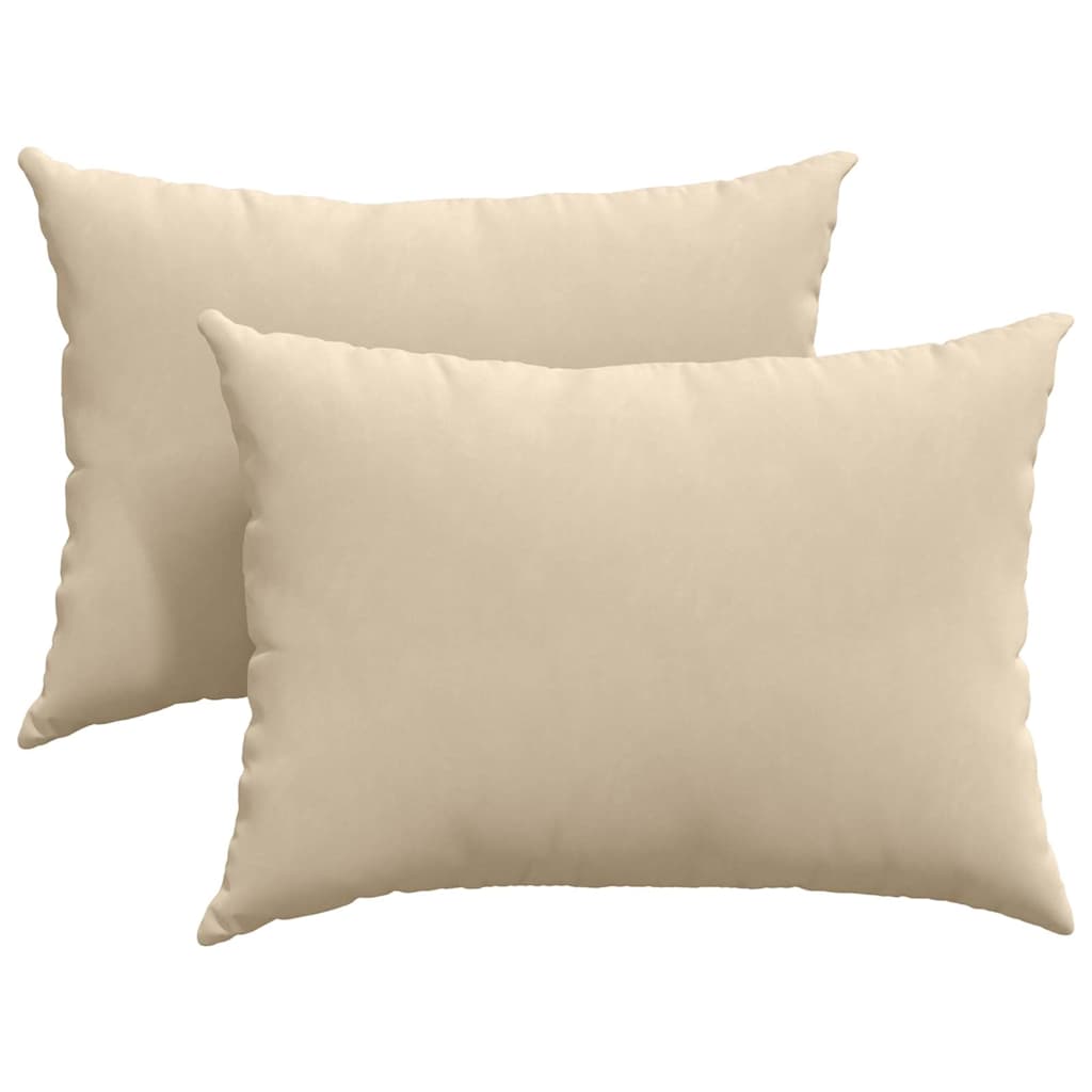 Cuscini da Divano 2 pcs Crema 70 x 50 cm Tessuto