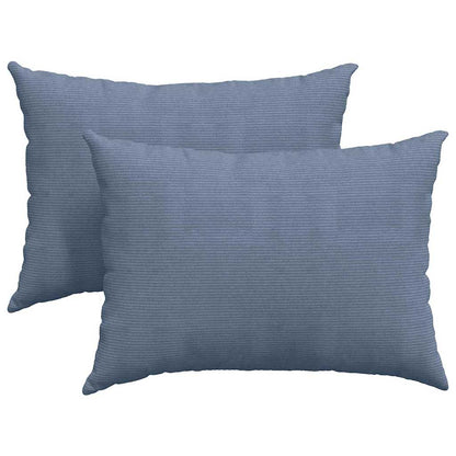 Cuscini da Divano 2 pcs Blu 70 x 50 cm Tessuto in Cords
