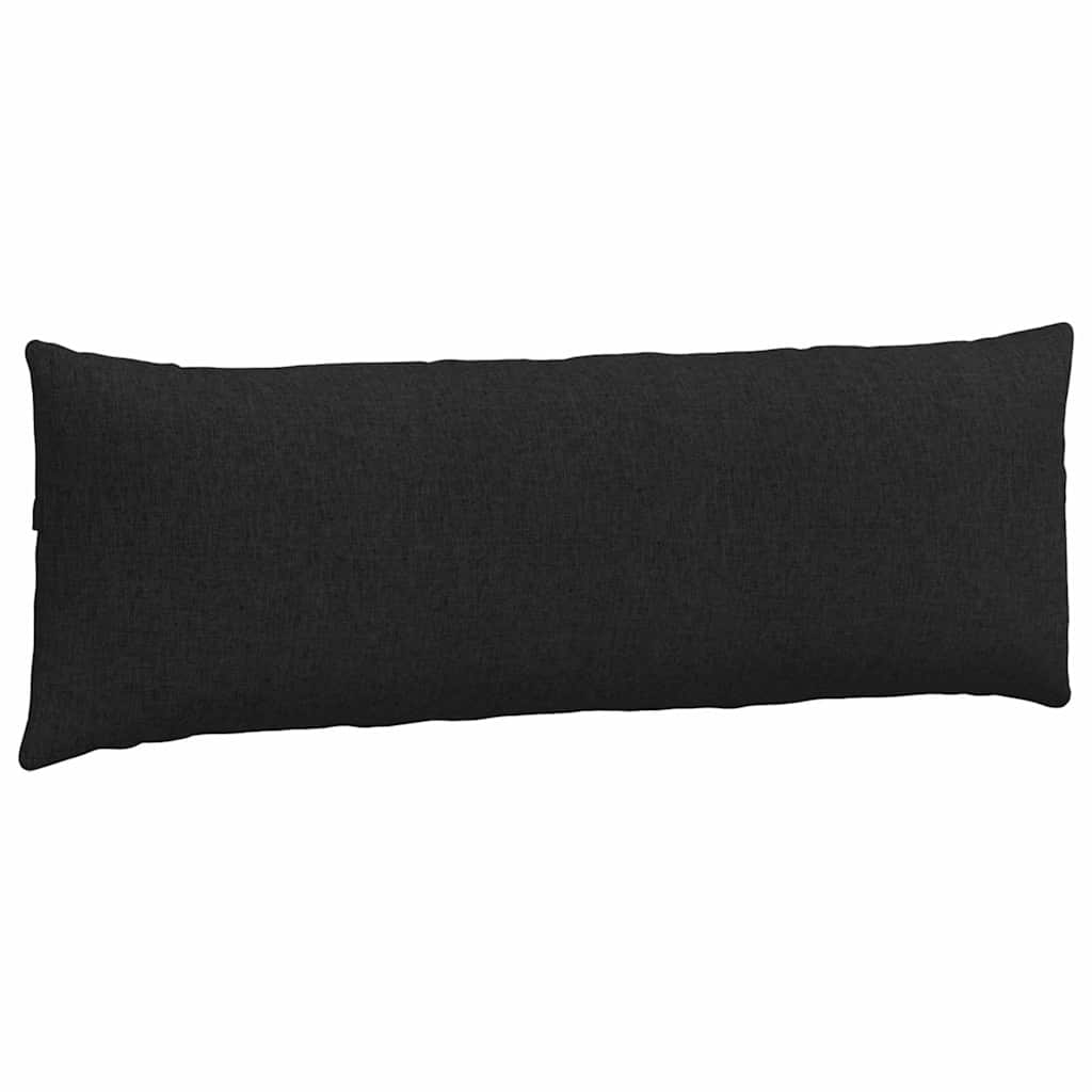Cuscini da Divano 2 pcs Nero 120 x 40 cm Tessuto