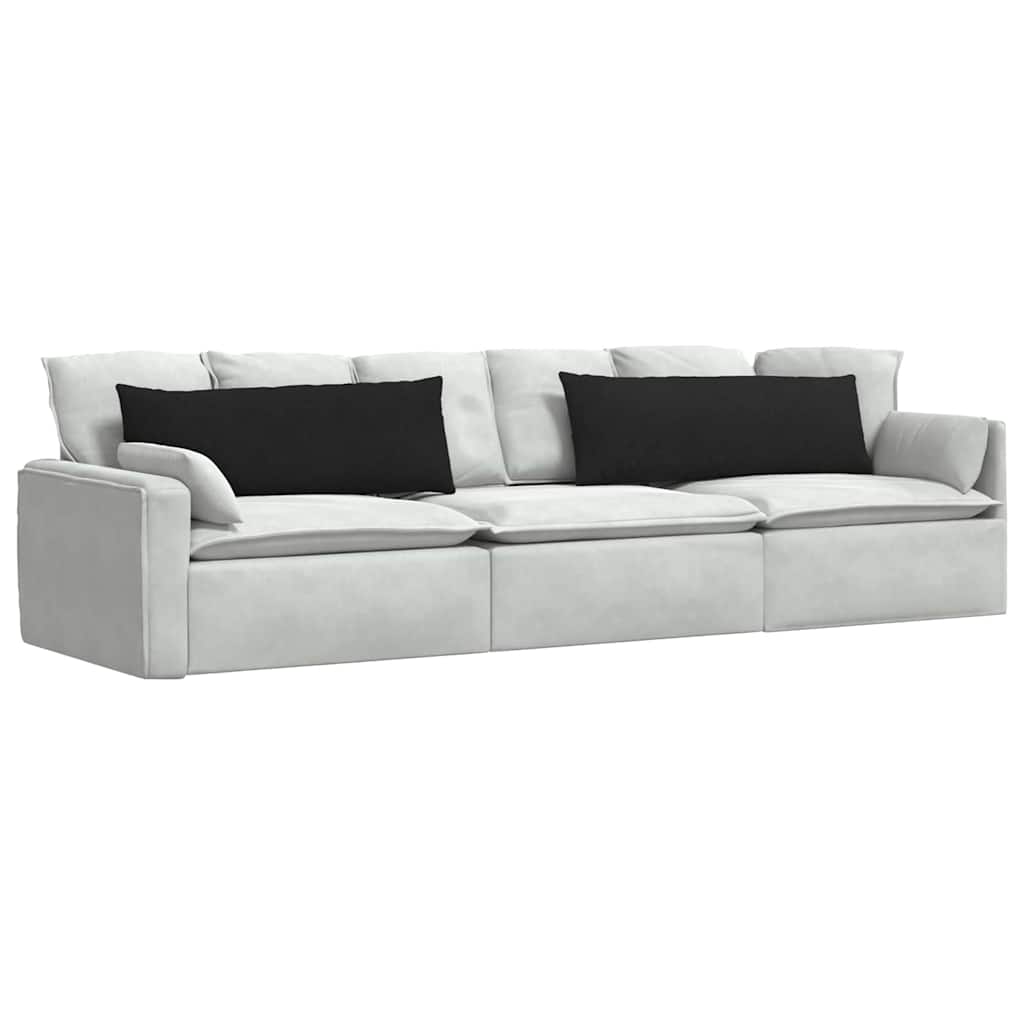 Cuscini da Divano 2 pcs Nero 120 x 40 cm Tessuto
