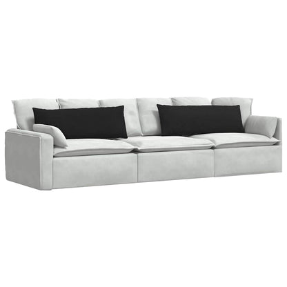Cuscini da Divano 2 pcs Nero 120 x 40 cm Tessuto