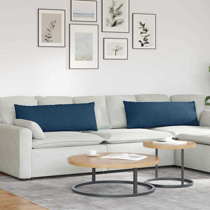 Cuscini da Divano 2 pcs Blu 120 x 40 cm Tessuto