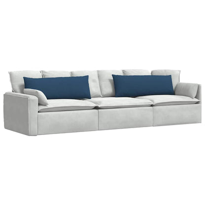 Cuscini da Divano 2 pcs Blu 120 x 40 cm Tessuto