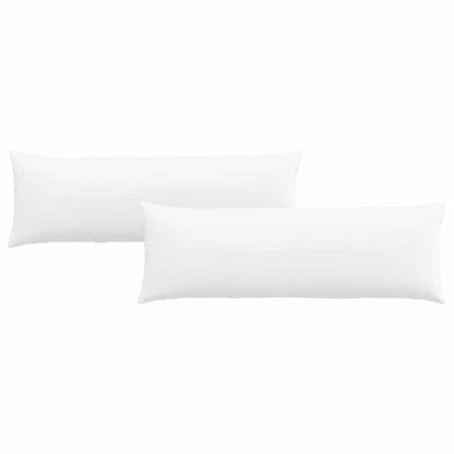 Cuscini da Divano 2 pcs Bianco 120 x 40 cm Tessuto