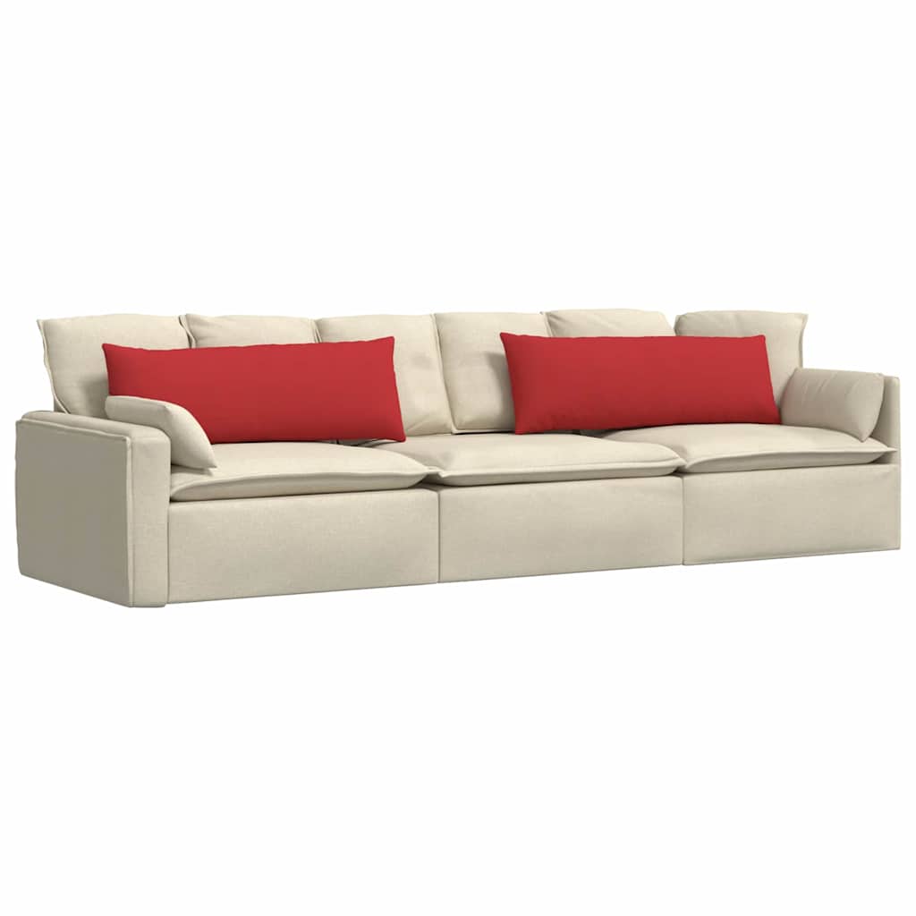 Cuscini da Divano 2 pcs Rosso 120 x 40 cm Tessuto