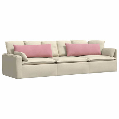 Cuscini da Divano 2 pcs Rosa 120 x 40 cm Tessuto in Cords