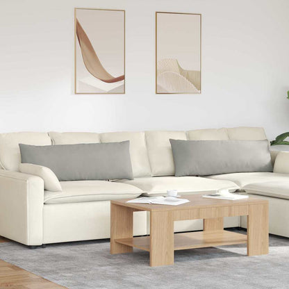 Cuscini da Divano 2 pcs Grigio chiaro 120 x 40 cm Tessuto