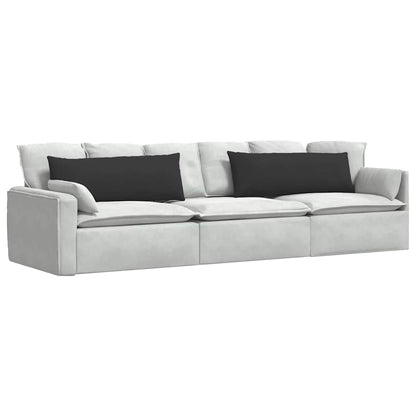Cuscini da Divano 2 pcs Nero 120 x 40 cm Tessuto