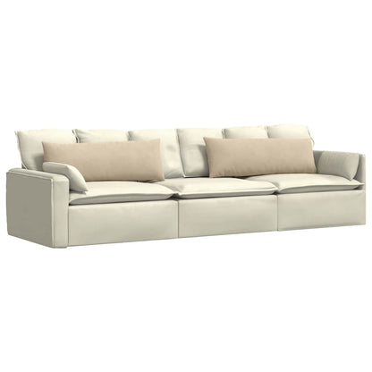 Cuscini da Divano 2 pcs Crema 120 x 40 cm Tessuto