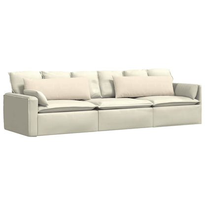 Cuscini da Divano 2 pcs Crema 120 x 40 cm Tessuto in Cords