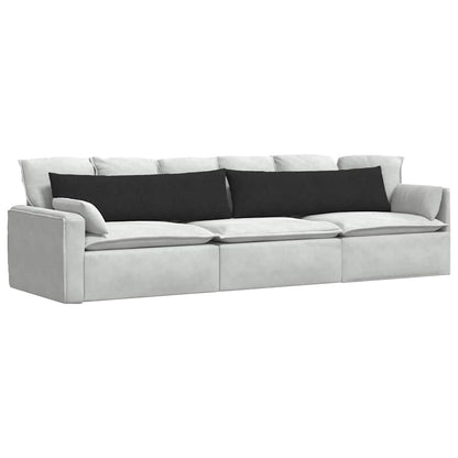 Cuscini da Divano 2 pcs Nero 145 x 40 cm Tessuto
