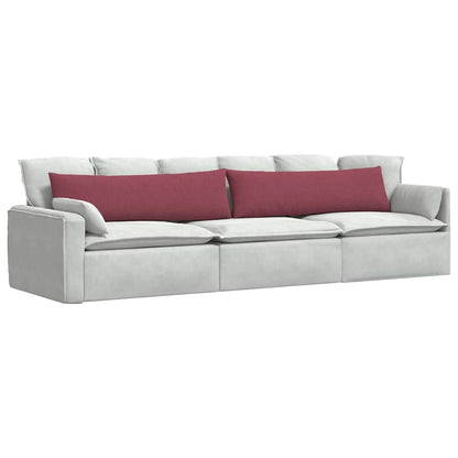 Cuscini da Divano 2 pcs Rosso Vino 145 x 40 cm Tessuto