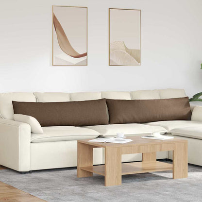 Cuscini da Divano 2 pcs Marrone 145 x 40 cm Tessuto