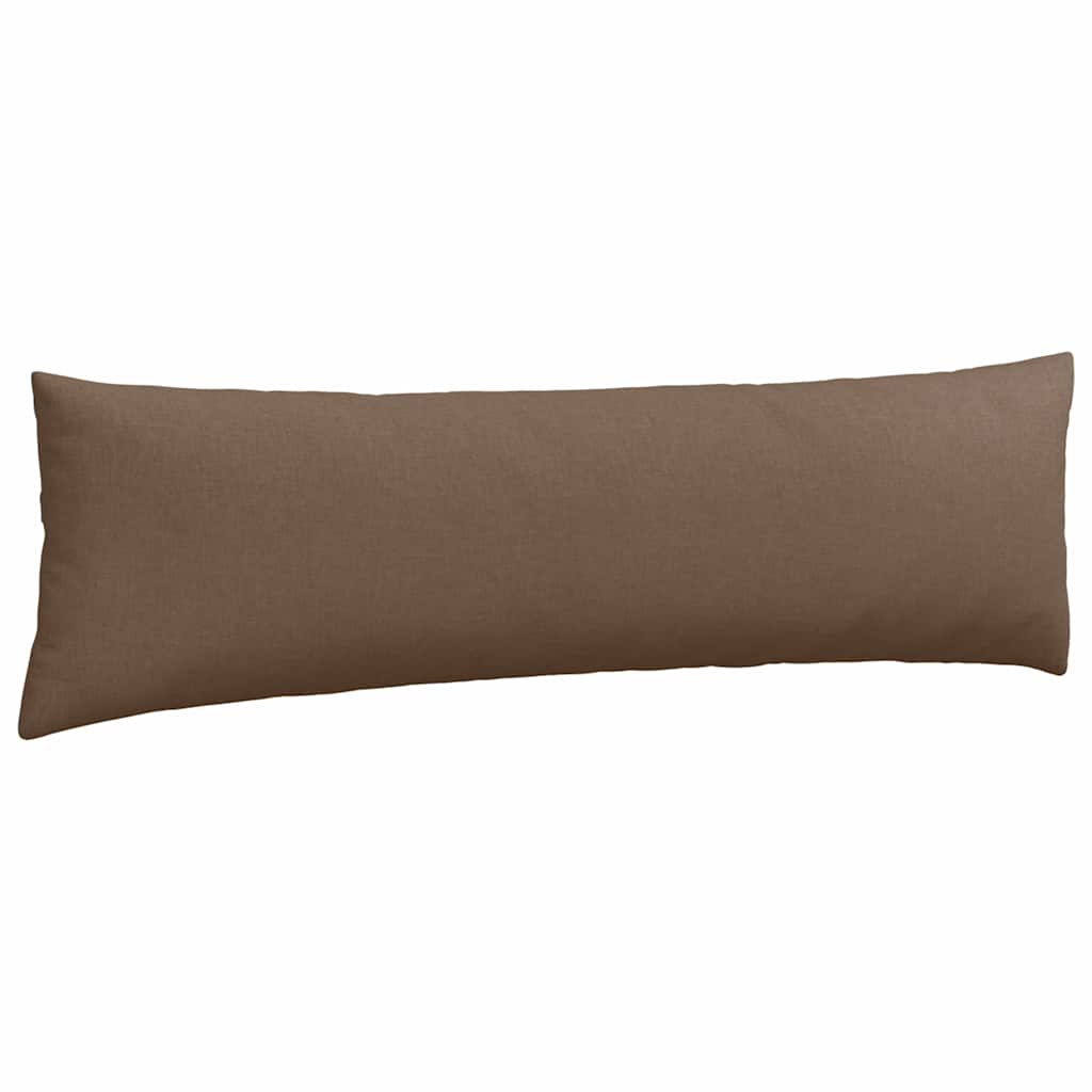 Cuscini da Divano 2 pcs Marrone 145 x 40 cm Tessuto