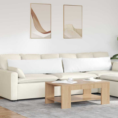 Cuscini da Divano 2 pcs Bianco 145 x 40 cm Tessuto