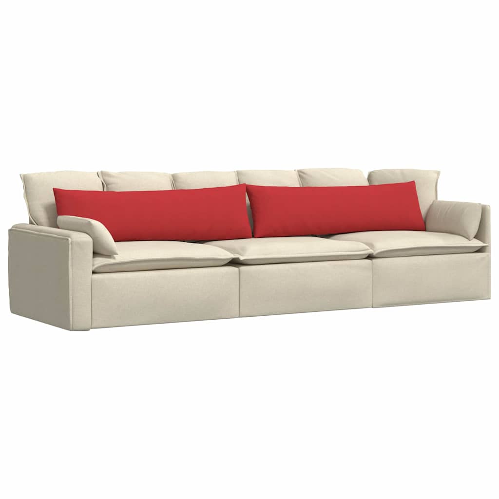 Cuscini da Divano 2 pcs Rosso 145 x 40 cm Tessuto