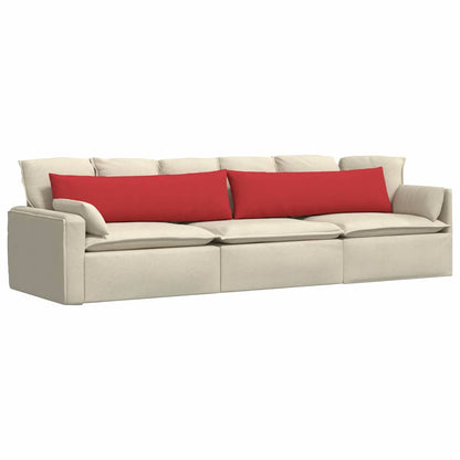 Cuscini da Divano 2 pcs Rosso 145 x 40 cm Tessuto