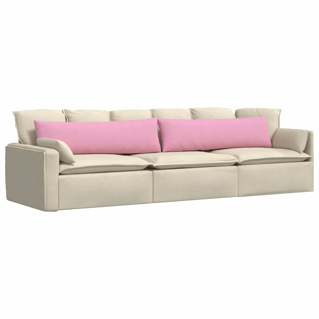 Cuscini da Divano 2 pcs Rosa 145 x 40 cm Tessuto