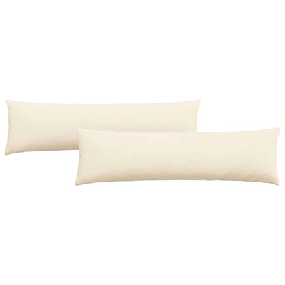 Cuscini da Divano 2 pcs Crema 145 x 40 cm Tessuto in Cords