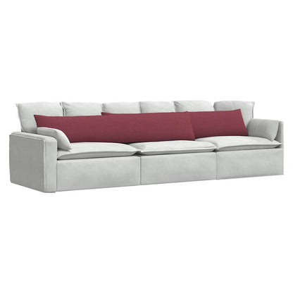 Cuscini da Divano 2 pcs Rosso Vino 200 x 40 cm Tessuto