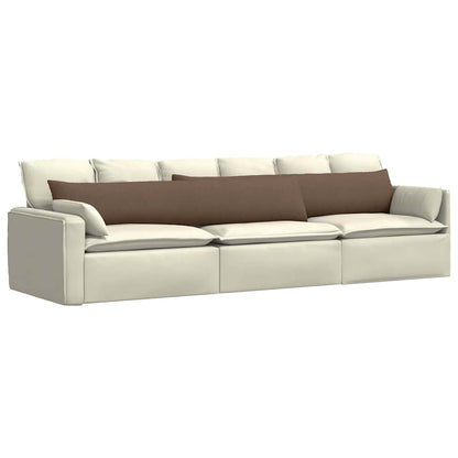 Cuscini da Divano 2 pcs Marrone 200 x 40 cm Tessuto