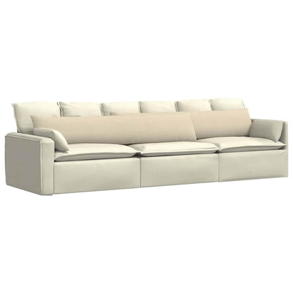 Cuscini da Divano 2 pcs Crema 200 x 40 cm Tessuto