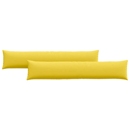 Cuscini da Divano 2 pcs Giallo Chiaro 200 x 40 cm Tessuto
