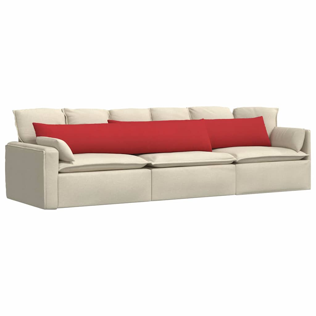 Cuscini da Divano 2 pcs Rosso 200 x 40 cm Tessuto