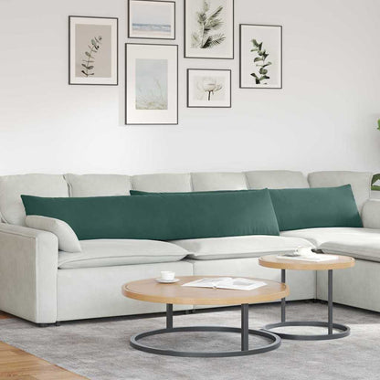 Cuscini da Divano 2 pcs Verde scuro 200 x 40 cm