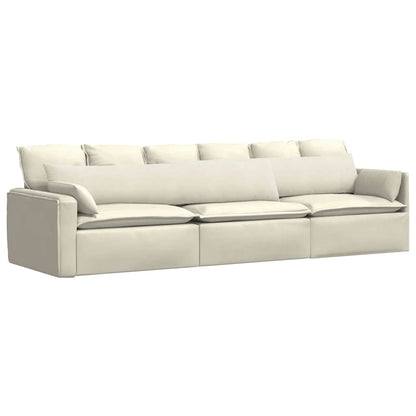 Cuscini da Divano 2 pcs Crema 200 x 40 cm Tessuto in Cords