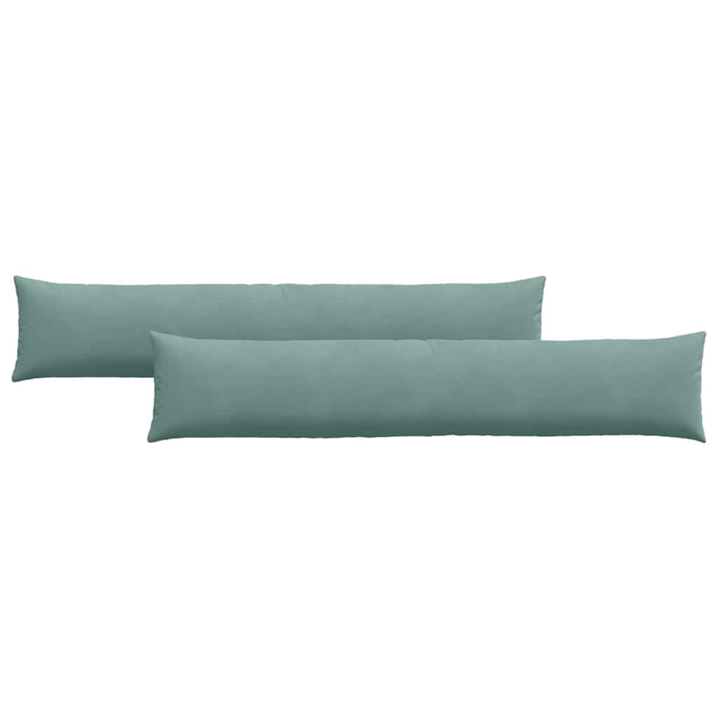 Cuscini da Divano 2 pcs Verde Mare 200 x 40 cm Tessuto in Cords