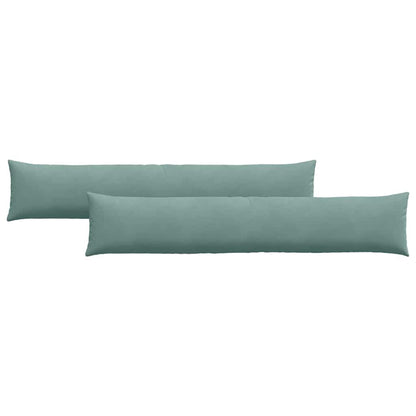 Cuscini da Divano 2 pcs Verde Mare 200 x 40 cm Tessuto in Cords
