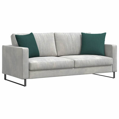 Cuscini da Divano 2 pcs Verde Scuro 45 x 45 cm Tessuto