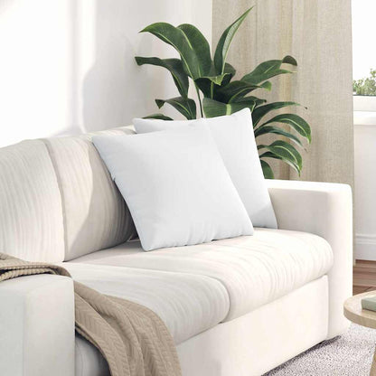 Cuscini da Divano 2 pcs Bianco 45 x 45 cm Tessuto