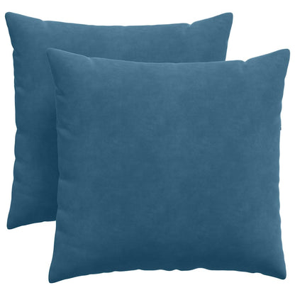 Cuscini da Divano 2 pcs Blu 45 x 45 cm Tessuto in Cords