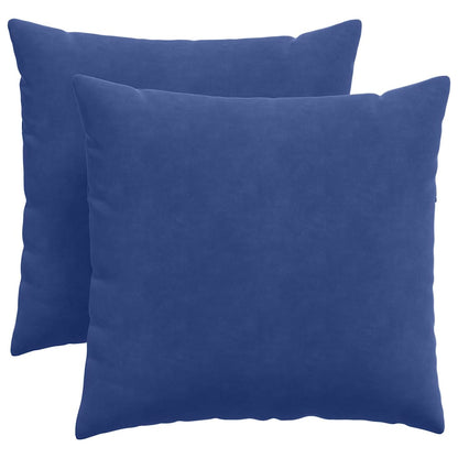 Cuscini da Divano 2 pcs Blu Polizia 45 x 45 cm Tessuto in Cords
