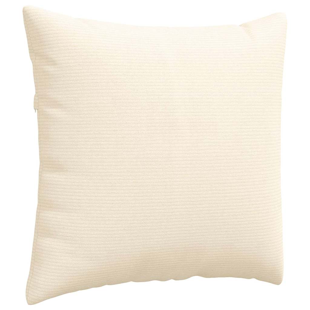 Cuscini da Divano 2 pcs Crema 45 x 45 cm Tessuto in Cords