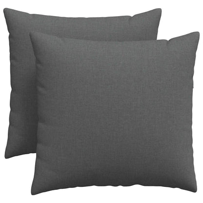 Cuscini da Divano 2 pcs Grigio scuro 50 x 50 cm Tessuto