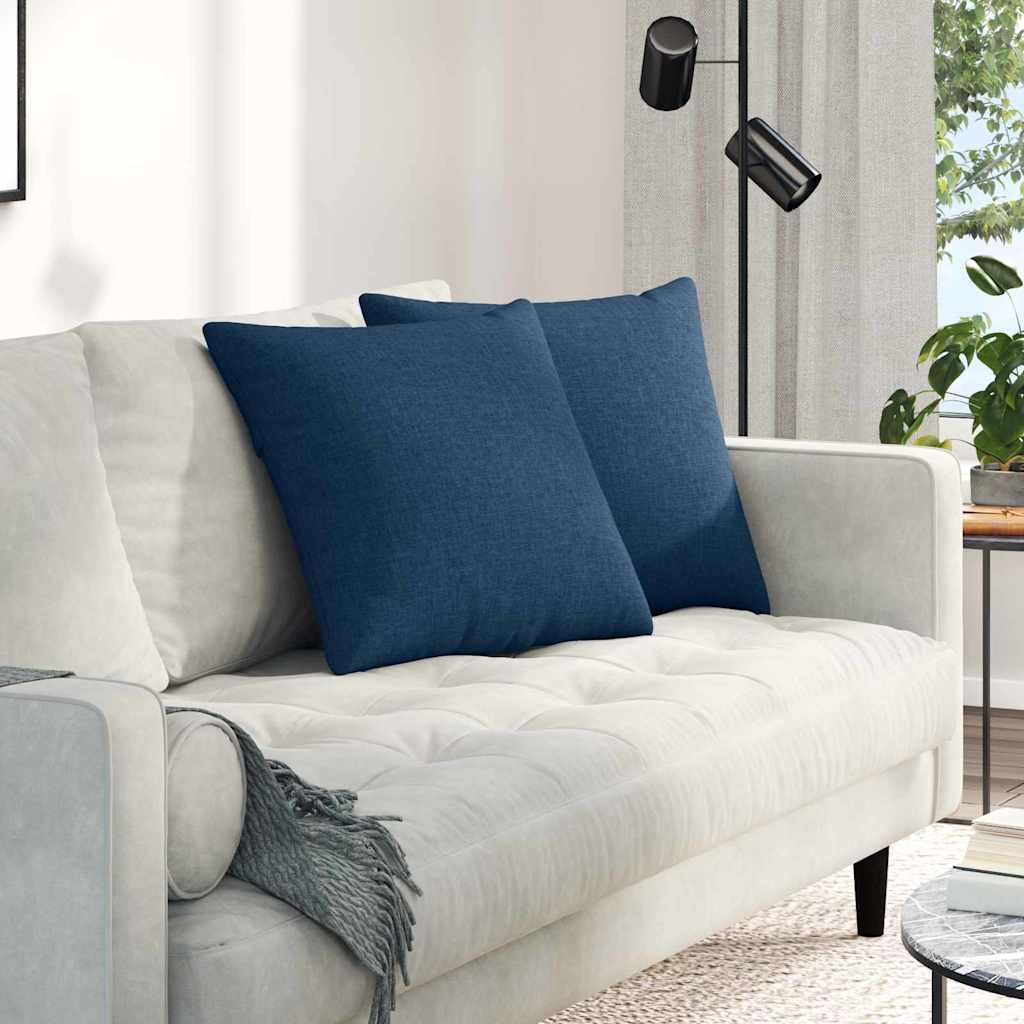 Cuscini da Divano 2 pcs Blu 50 x 50 cm Tessuto
