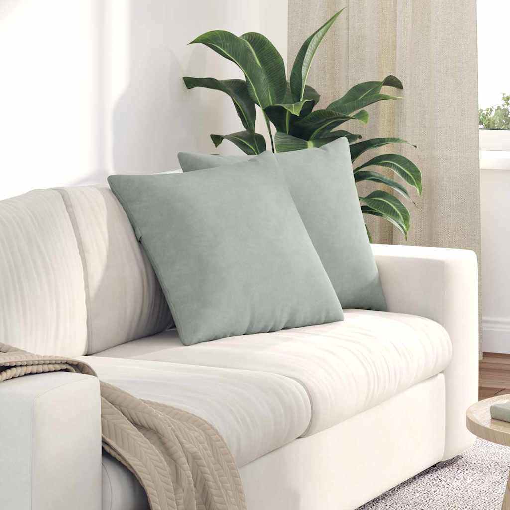 Cuscini da Divano 2 pcs Grigio chiaro 50 x 50 cm