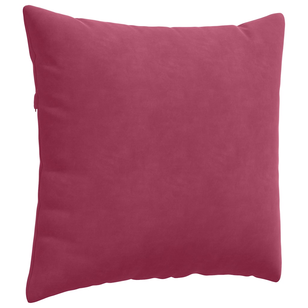 Cuscini da Divano 2 pcs Rosso Vino 50 x 50 cm Tessuto in Cords