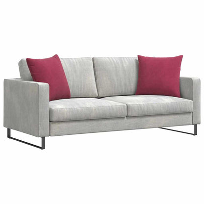 Cuscini da Divano 2 pcs Rosso Vino 50 x 50 cm Tessuto in Cords