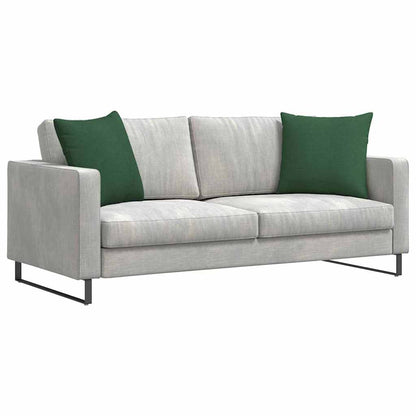 Cuscini da Divano 2 pcs Verde Scuro 50 x 50 cm Tessuto in Cords