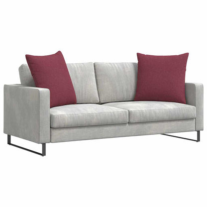Cuscini da Divano 2 pcs Rosso Vino 60 x 60 cm Tessuto